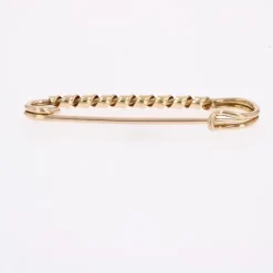 Pamono French 18 Karat Rose Gold Safety Pin Brooch, 1960s><noscript><img width=