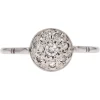 Best Pamono French 18 Karat Round White Gold Platinum Ring with Diamonds, 1930s