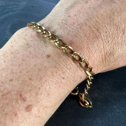 Pamono French 18 Karat Yellow Gold Twisted Curb Link Bracelet, 1950s><noscript><img width=