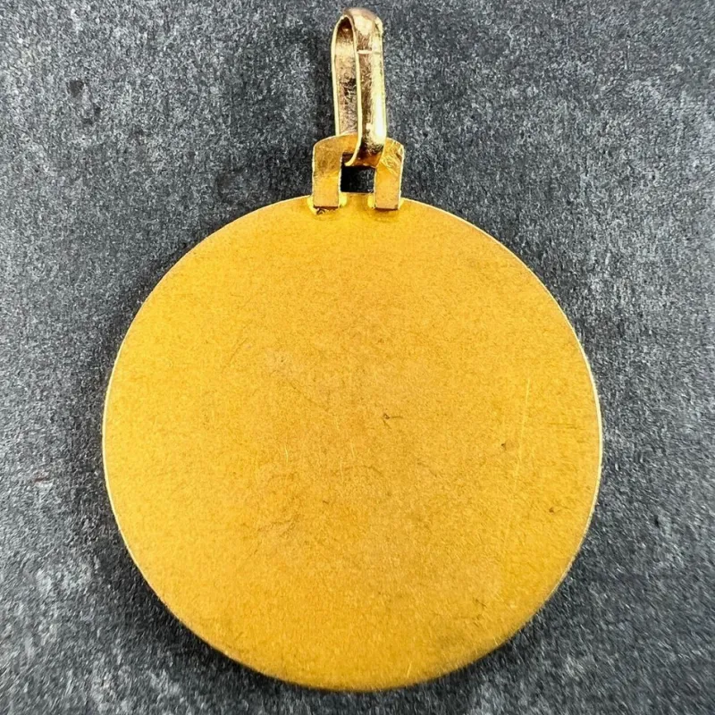 Sale Pamono French 18 Karat Yellow Gold Jesus Christ Crown of Thorns Charm Pendant by Sam Grün, 1920s