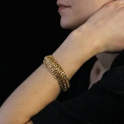 Pamono French 18 Karat Yellow Gold Flexible Bracelet, 1960s> Bracelets