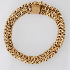 Pamono French 18 Karat Yellow Gold Flexible Bracelet, 1960s><noscript><img width=