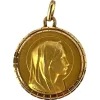 Sale Pamono French 18 Karat Yellow Gold Virgin Mary Medal Pendant Dropsy, 1950s