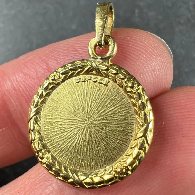 Pamono French 18 Karat Yellow Gold Plus Quhier More Than Yesterday Love Medal Pendant by Augis, 1950s> Rings