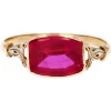 Discount Pamono French 18 Karat Yellow Gold Ring with Red Gem, 1930s