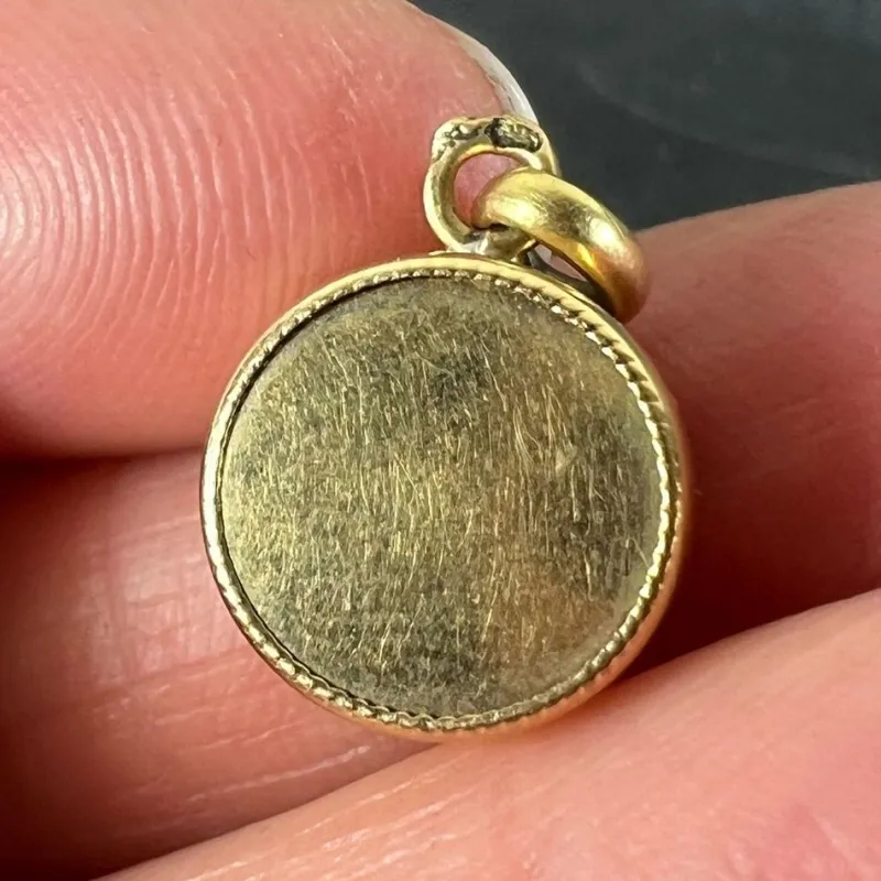 New Pamono French 18 Karat Yellow Gold Compass Charm Pendant, 1920s