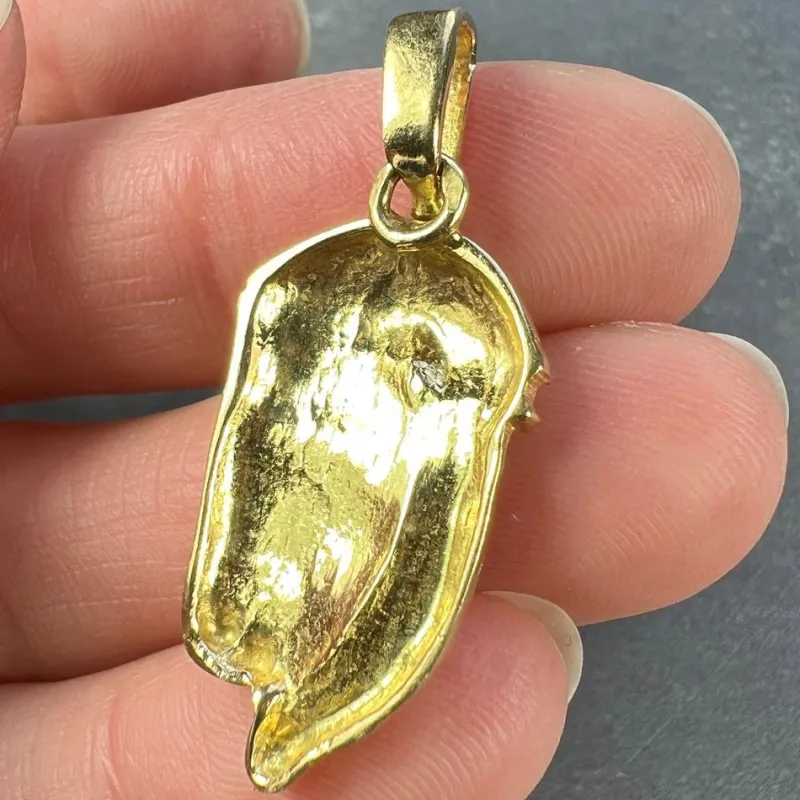 Pamono French 18 Karat Yellow Gold Jesus Christ Crown of Thorns Medal Pendant, 1970s