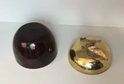 Pamono French Apple Ice Bucket in Acrylic Glass, Gilt Metal and Plastic, 1970s><noscript><img width=