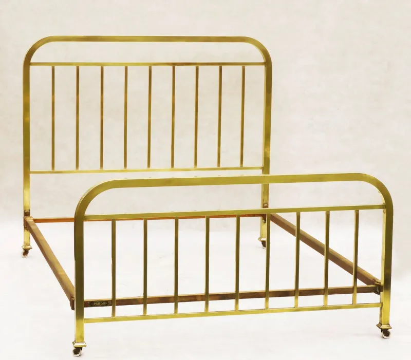 Outlet Pamono French Art Deco Brass Bed, 1930s