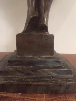 Pamono French Art Deco Bronze Dancer Figure by J.E Descomps><noscript><img width=