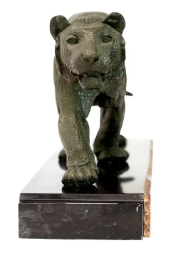 Hot Pamono French Art Deco Bronze Panther Sculpture by Rulas, 1930s