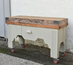 Pamono French Art Deco Butchers Block, 1920s><noscript><img width=