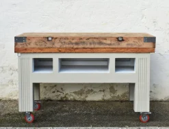 Pamono French Art Deco Butchers Block, 1920s><noscript><img width=
