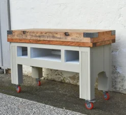 Pamono French Art Deco Butchers Block, 1920s><noscript><img width=