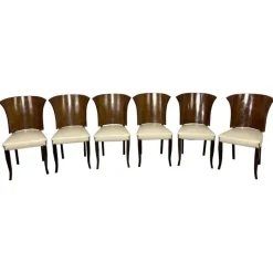 Pamono French Art Deco Dining Chairs, 1930s, Set of 6> Side Chairs & Dining Chairs