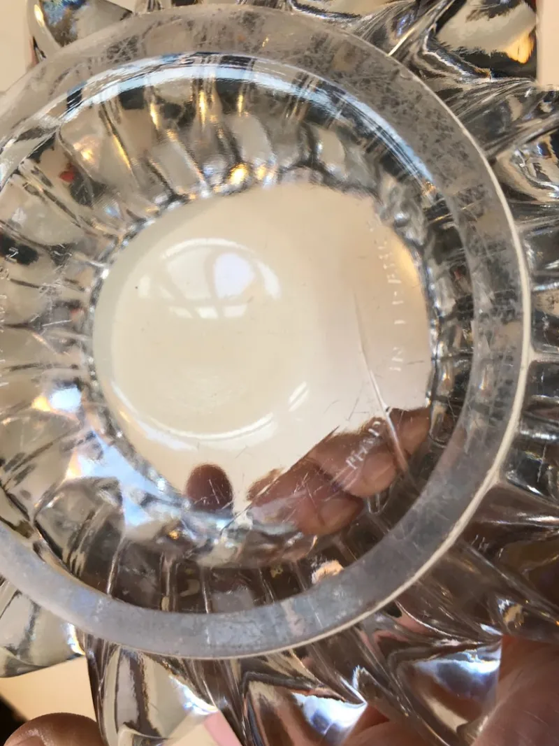 Pamono French Art Deco Glass Dish by Pierre D’avesn for Pierre D’avesn, 1940s> Serving Dishes