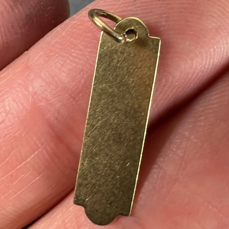Pamono French Art Deco Love Thermometer 18k Yellow Gold Enamel Charm Pendant, 1890s> Necklaces