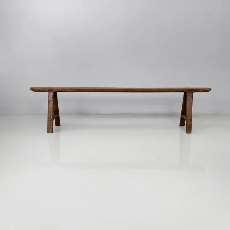 Sale Pamono French Art Deco Narrow Wood Bench, 1930s