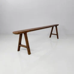 Sale Pamono French Art Deco Narrow Wood Bench, 1930s