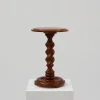 Pamono French Art Deco Oak Side Table with Twisted Base, 1940s> Coffee & Side Tables