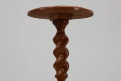 Pamono French Art Deco Oak Side Table with Twisted Base, 1940s><noscript><img width=