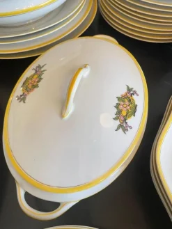 Pamono French Art Deco Service in Porcelain from Limoges, 1920s, Set of 49><noscript><img width=