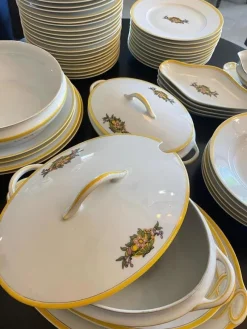 Pamono French Art Deco Service in Porcelain from Limoges, 1920s, Set of 49><noscript><img width=
