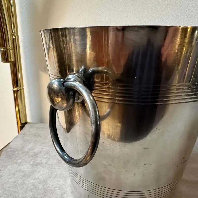 Clearance Pamono French Art Deco Silver Plated Wine Cooler, 1950s