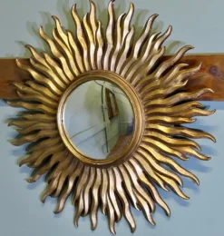 Pamono French Art Deco Style Sunburst Mirror, 1960s> Mirrors