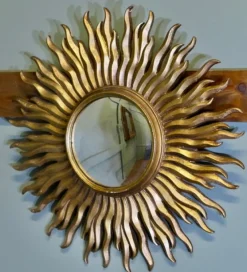 Pamono French Art Deco Style Sunburst Mirror, 1960s><noscript><img width=
