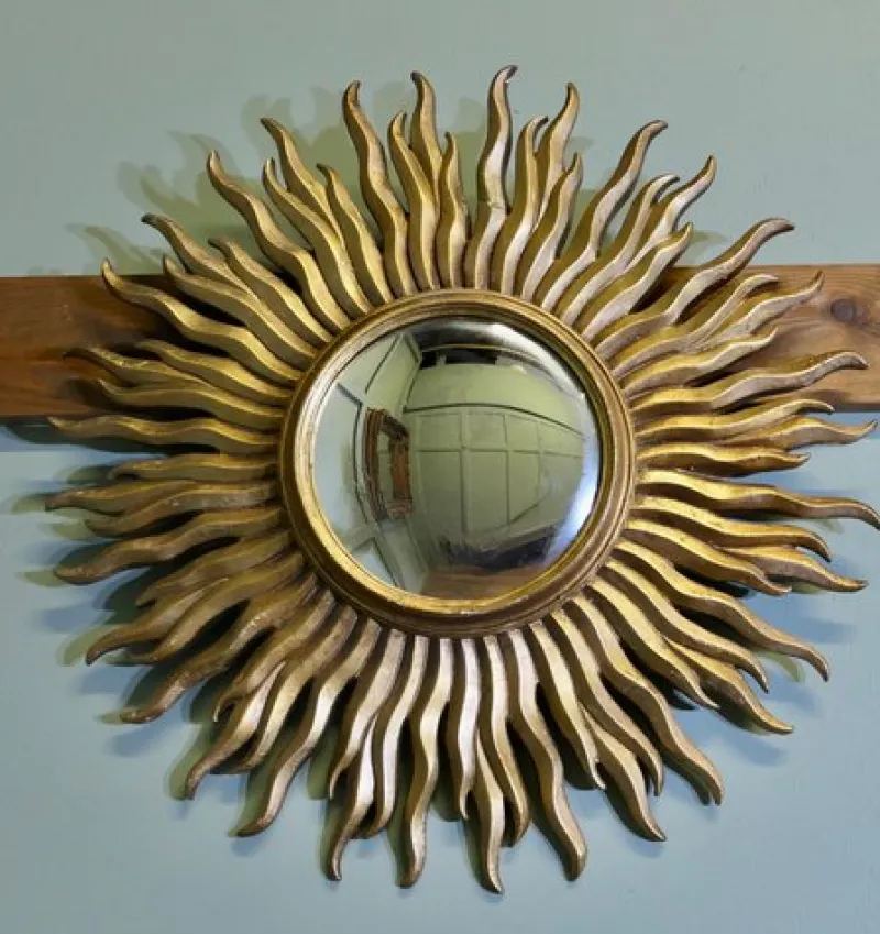 Pamono French Art Deco Style Sunburst Mirror, 1960s> Mirrors