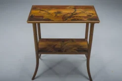 Pamono French Art Nouveau Marquetry Table by Emile Galle, 1900s