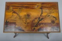 Pamono French Art Nouveau Marquetry Table by Emile Galle, 1900s