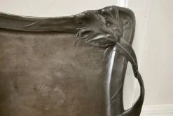 Pamono French Art Nouveau Pewter Tray, 1890><noscript><img width=