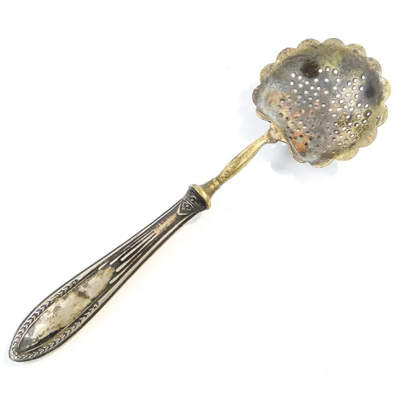 Pamono French Art Nouveau Silver Absynthe Spoon, 1900s> Cutlery & Serving Utensils