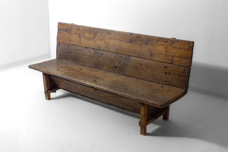 Outlet Pamono French Art Populaire Fermette Bench, Early 1900s