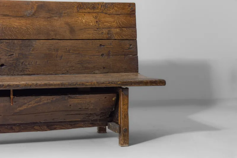 Outlet Pamono French Art Populaire Fermette Bench, Early 1900s