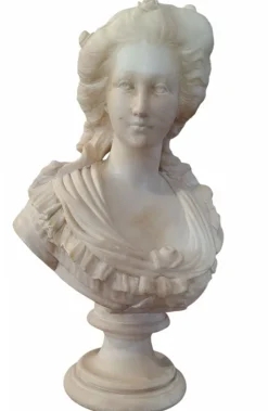 Pamono French Artist, Bust of Marie Antoinette, 19th Century, Alabaster