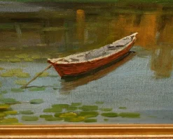 Pamono French Artist, Impressionist Landscape, 1980s, Oil Painting, Framed> Impressionist