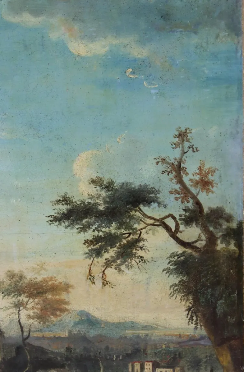 Clearance Pamono French Artist, Landscape with River, Late 18th Century, Oil Painting