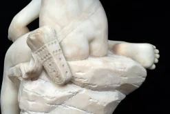 Pamono French Artist, Napoleon III Sculpture of Winged Cherub, 19th Century, Alabaster