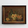 New Pamono French Artist, Still Life of a Vase with Flowers, 1940s, Oil on Canvas, Framed