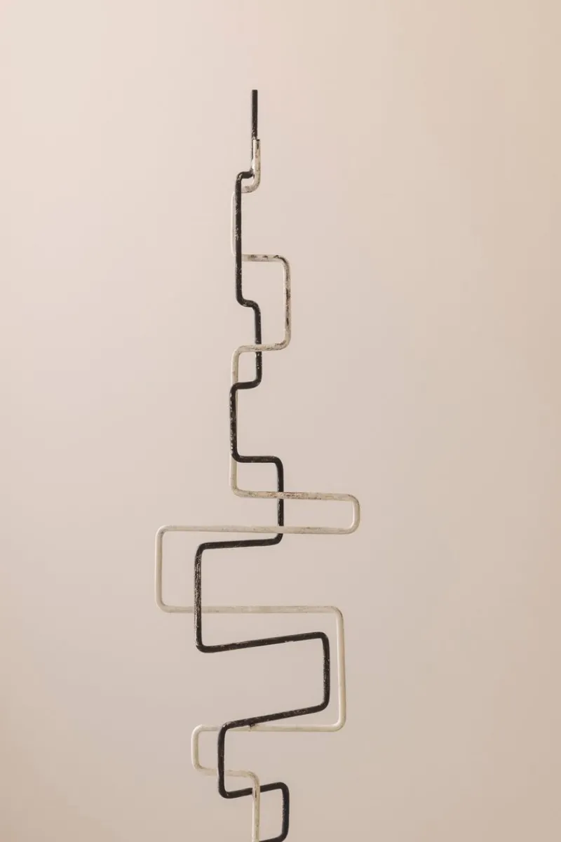 Pamono French Artist, Zigzag Sculpture, 1960s, Metal & Stone> Abstraction