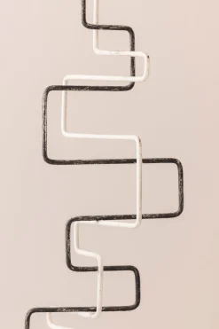 Pamono French Artist, Zigzag Sculpture, 1960s, Metal & Stone><noscript><img width=