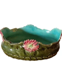 Pamono French Barbotine Flower Pot, 1890s