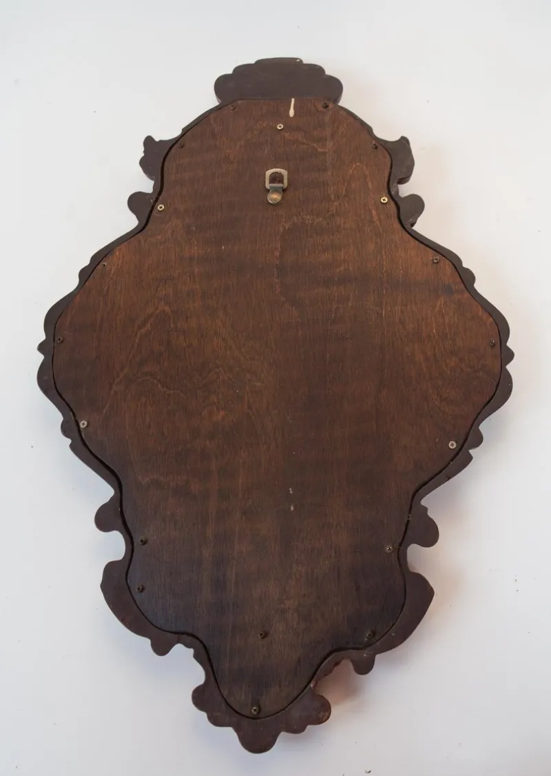 Pamono French Baroque Style Mirror in Gilt and Green Beveled Glass, 1960s> Mirrors
