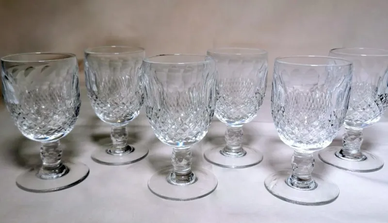 Sale Pamono French Beaux-Art Style Ground Crystal Liqueur Glasses, 1920, Set of 6