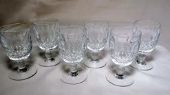 Sale Pamono French Beaux-Art Style Ground Crystal Liqueur Glasses, 1920, Set of 6