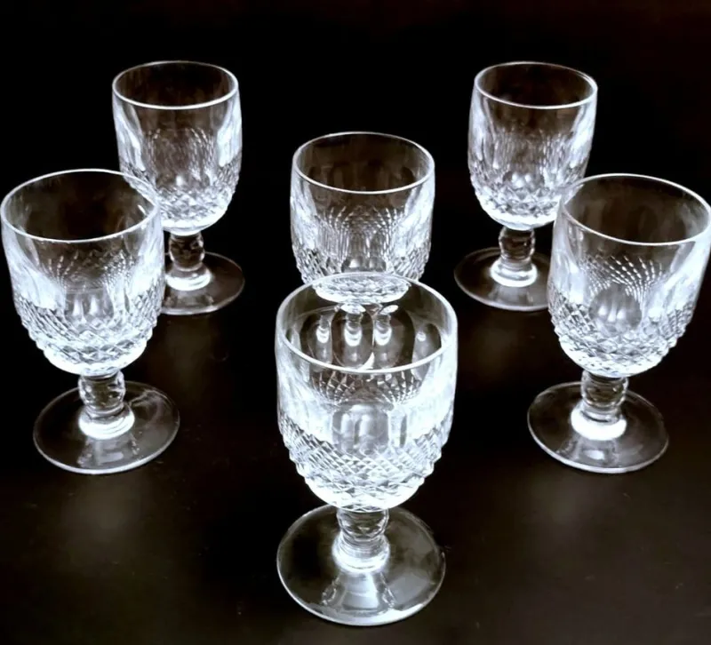 Sale Pamono French Beaux-Art Style Ground Crystal Liqueur Glasses, 1920, Set of 6