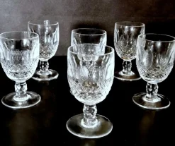 Sale Pamono French Beaux-Art Style Ground Crystal Liqueur Glasses, 1920, Set of 6